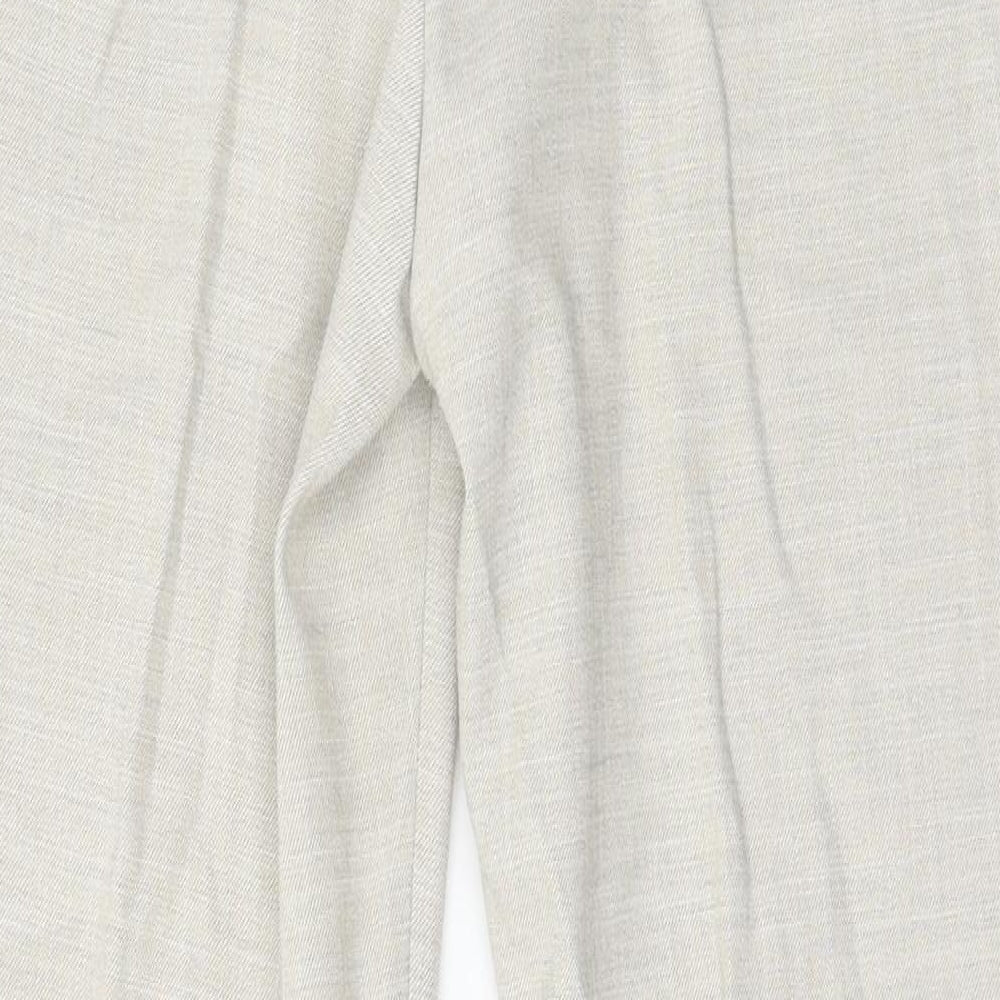 Womens UK Size 8 Zara Regular Fit  Ivory Trousers