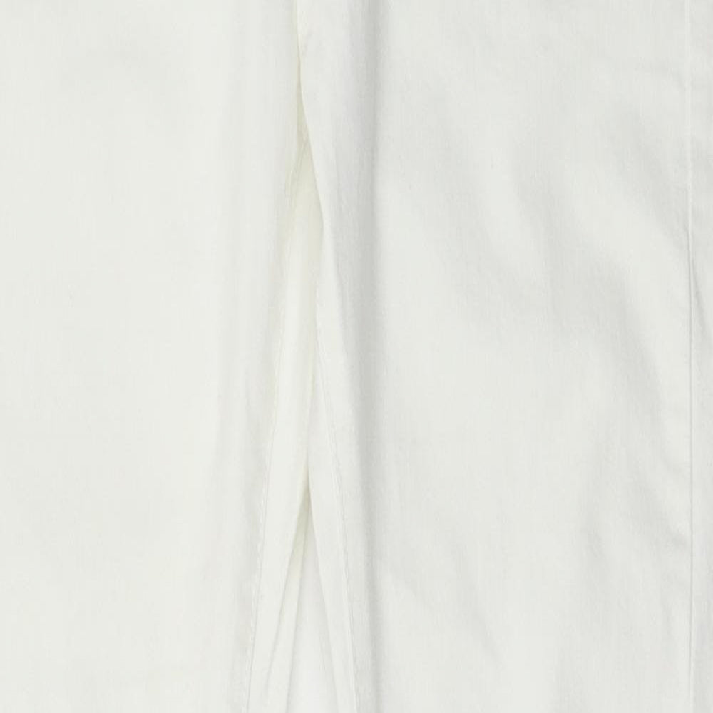 Denim & Co. Womens White  Denim Skinny Jeans Size 10 L28 in