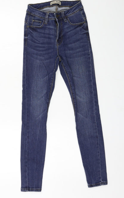 Denim & Co. Womens Blue  Denim Skinny Jeans Size 6 L25 in