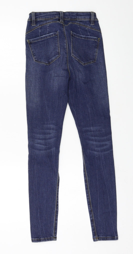 Denim & Co. Womens Blue  Denim Skinny Jeans Size 6 L25 in