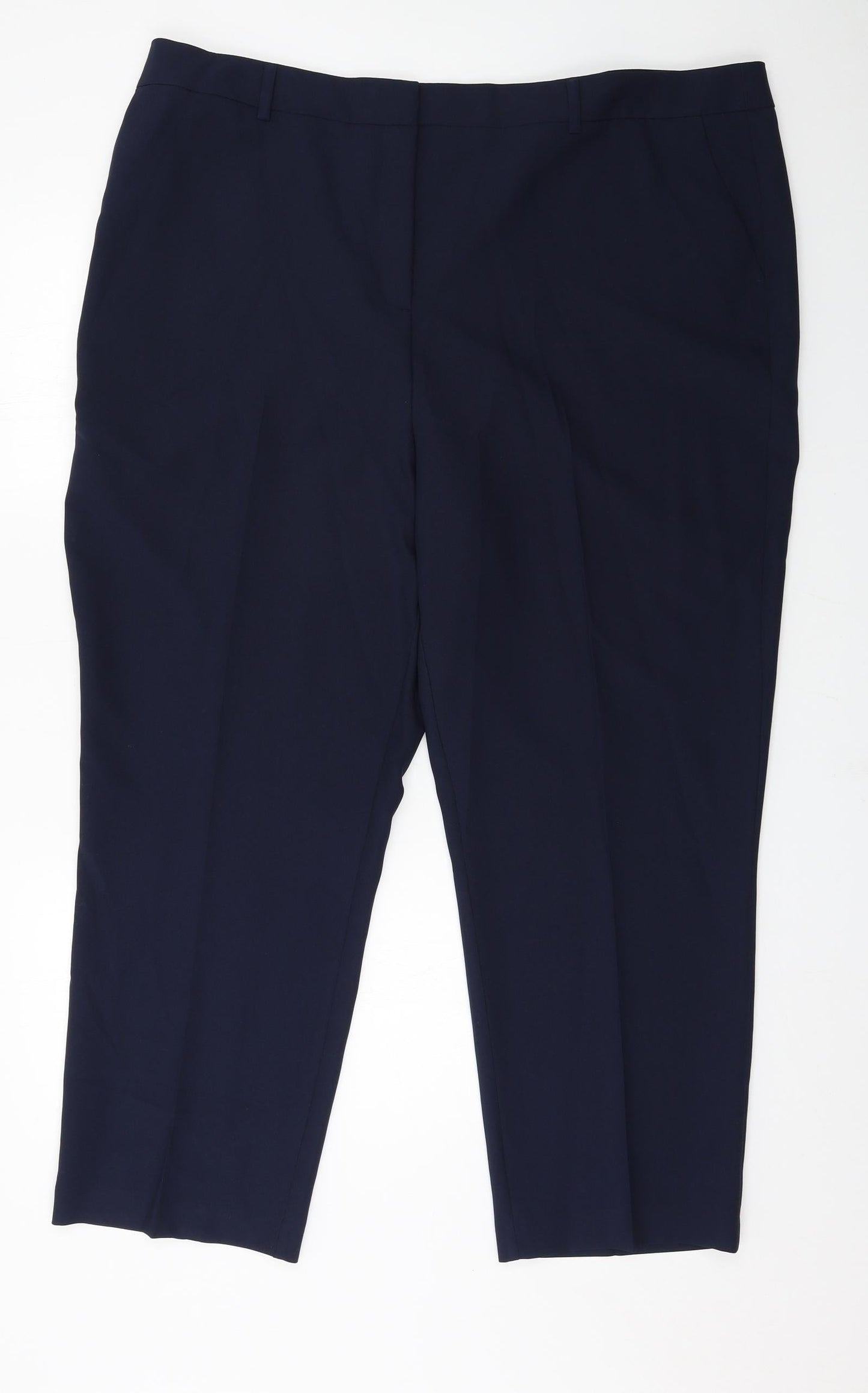 Womens UK Size 22 Peacocks Regular Fit  Blue Trousers