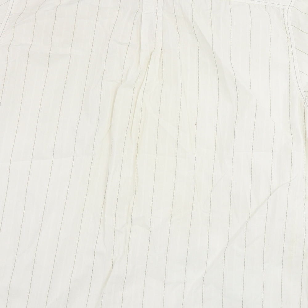 Burton Mens Ivory Striped   Polo Size L