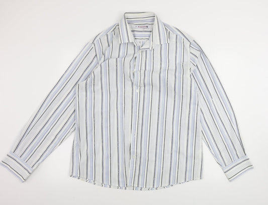 Mens UK Size L Burton White  Button-Up Long Sleeve Casual Shirt