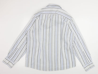 Mens UK Size L Burton White  Button-Up Long Sleeve Casual Shirt