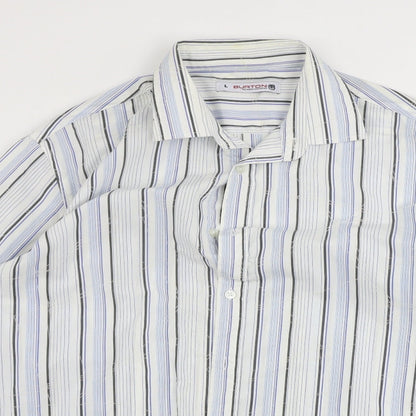 Mens UK Size L Burton White  Button-Up Long Sleeve Casual Shirt