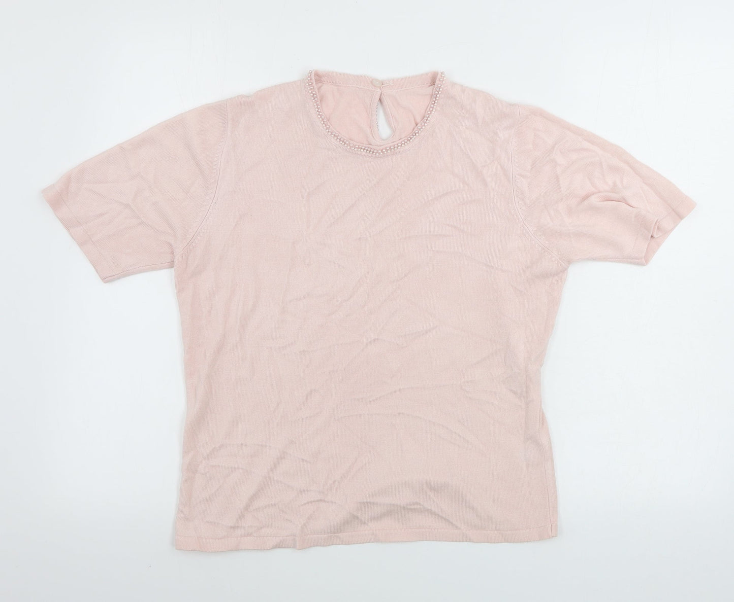 Womens UK Size 14 Marks and Spencer Pink Pullover Jumper
