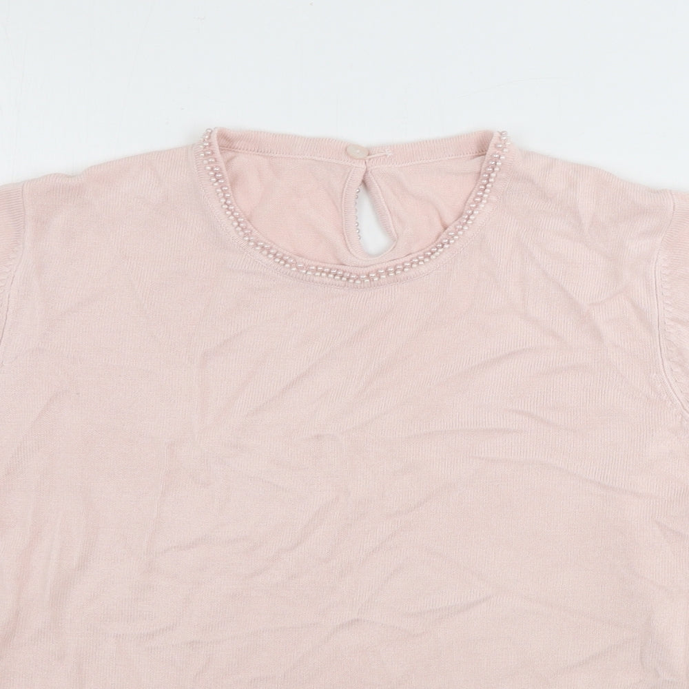 Womens UK Size 14 Marks and Spencer Pink Pullover Jumper