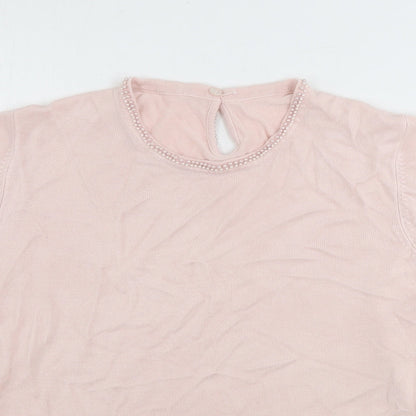 Womens UK Size 14 Marks and Spencer Pink Pullover Jumper