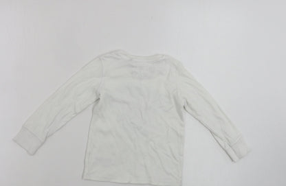 Back view of Next boys’ white jumper, size 2-3, years