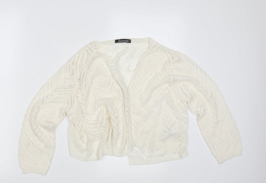 Womens UK Size M Bonmarché Ivory Wrap Jumper