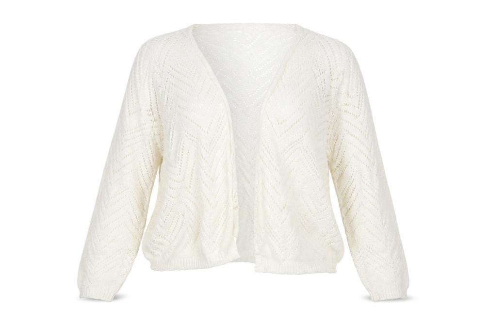 Bonmarché Womens Ivory Wrap Jumper Size M