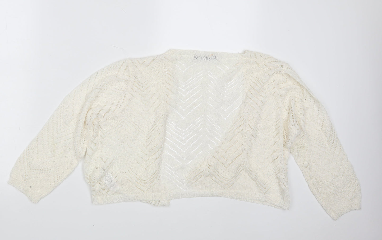 Womens UK Size M Bonmarché Ivory Wrap Jumper