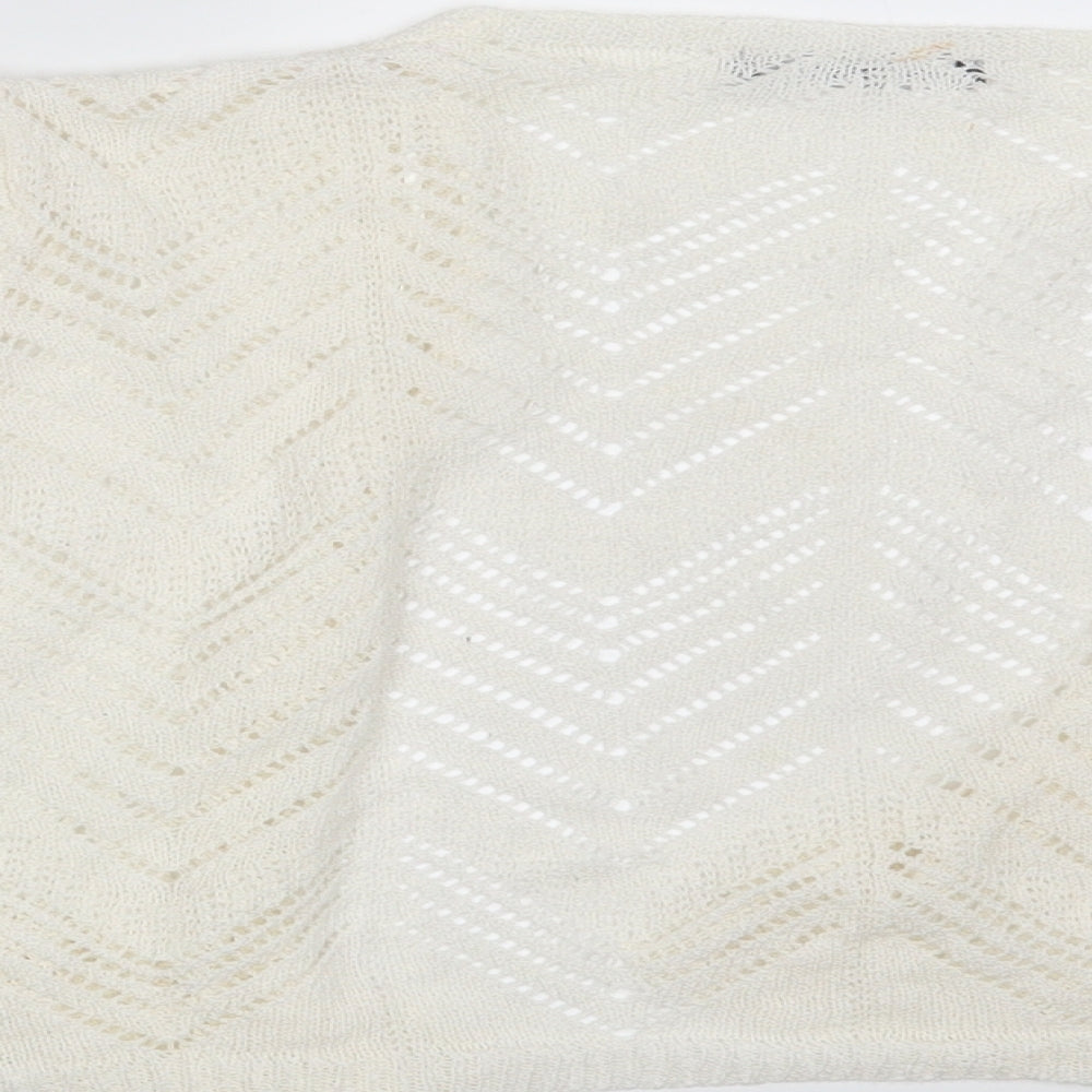 Womens UK Size M Bonmarché Ivory Wrap Jumper