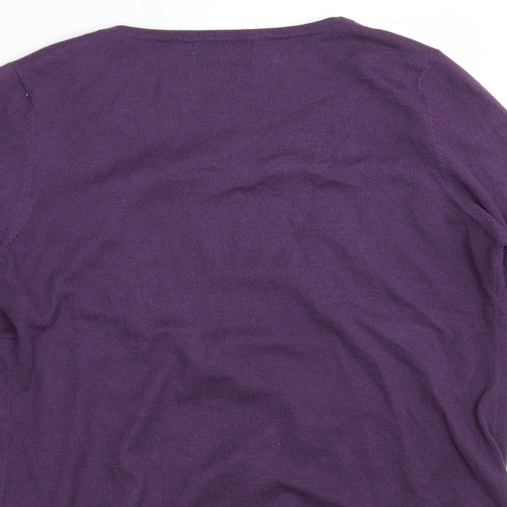 Womens UK Size L Klass Purple Pullover Jumper