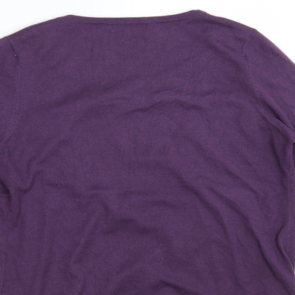 Womens UK Size L Klass Purple Pullover Jumper