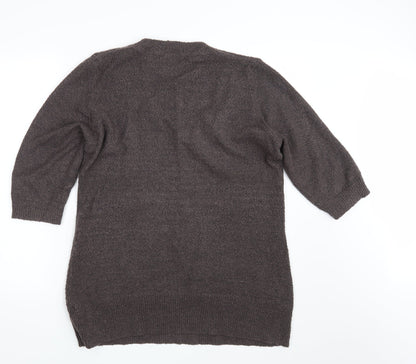 M & Co. Womens Brown  Knit Pullover Jumper Size 2XL