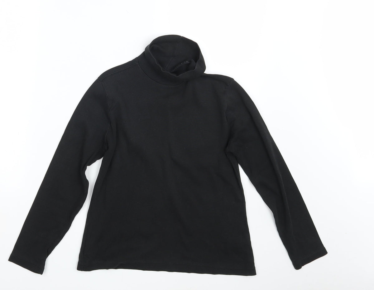 Additional front view of Marks & Spencer women’s black pullover sweatshirt, size UK 10