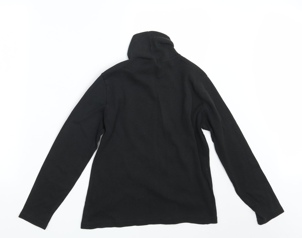 Back view of Marks & Spencer women’s black pullover sweatshirt, size UK 10
