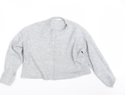 Candy Girls Grey  Knit Pullover Jumper Size 13 Years  - Cropped