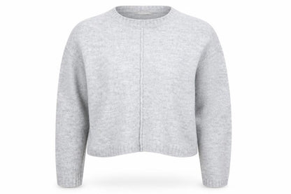 Front view of Candy girls’ grey knit jumper, size 13, years - cropped