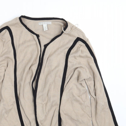 Dana Buchman Womens Beige  Rayon Wrap Jumper Size L