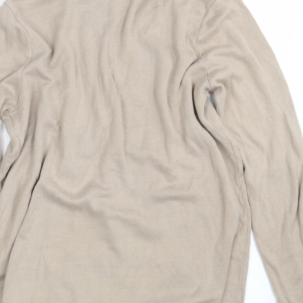 Dana Buchman Womens Beige  Rayon Wrap Jumper Size L