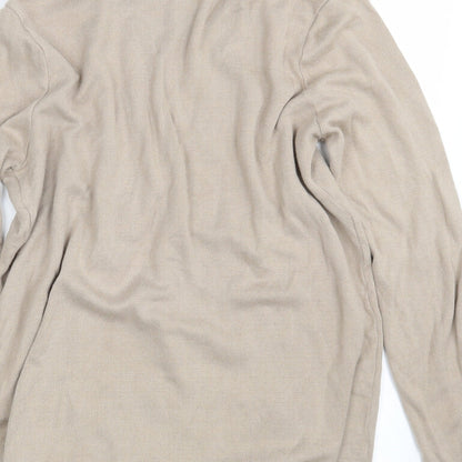 Dana Buchman Womens Beige  Rayon Wrap Jumper Size L