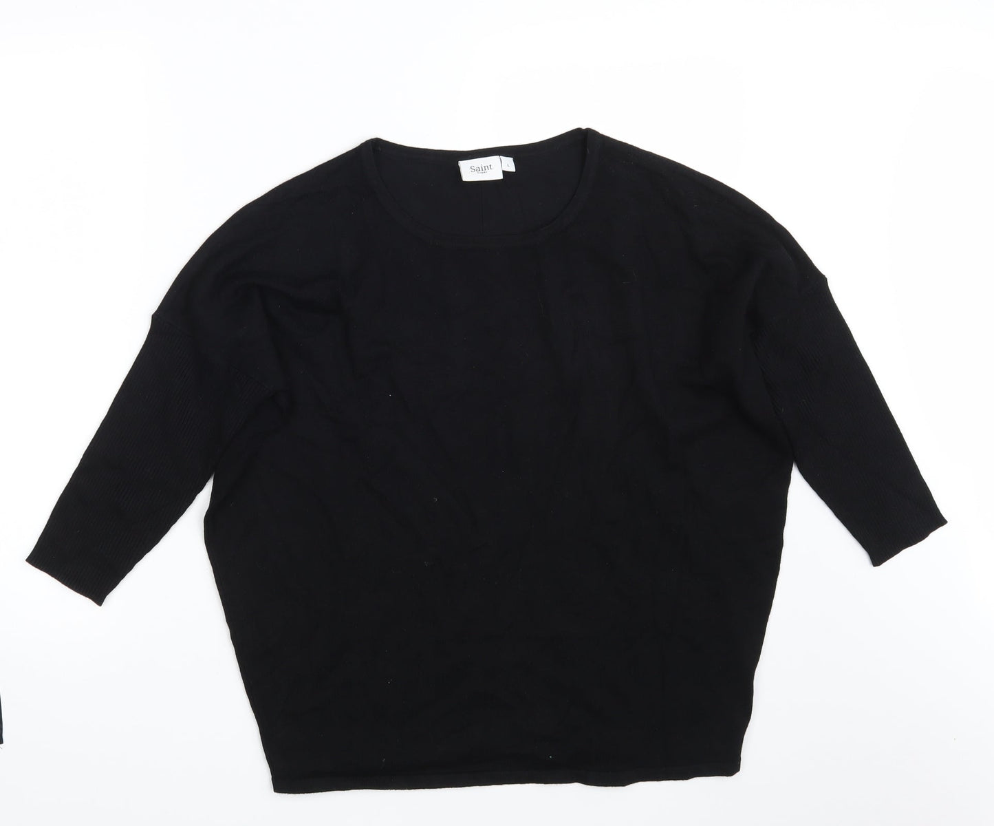 Saint Tropez Womens Black   Pullover Sweatshirt Size L