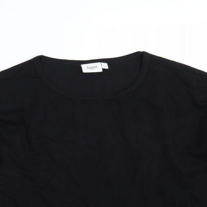 Saint Tropez Womens Black   Pullover Sweatshirt Size L