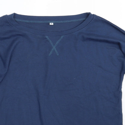 Preworn Womens Blue  Rayon Pullover Sweatshirt Size M