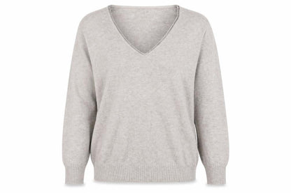 Front view of Per Una women’s purple knit pullover sweatshirt, size UK 12