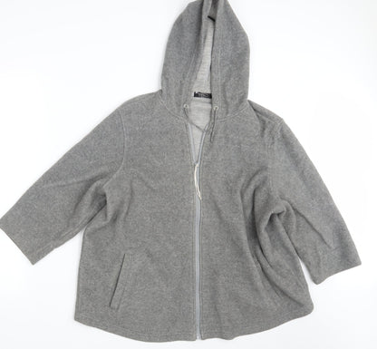 Womens UK Size L BM Grey Full Zip Jumper