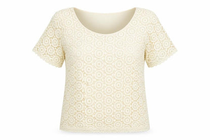 Womens UK Size One Size Preworn Yellow Basic T-Shirt