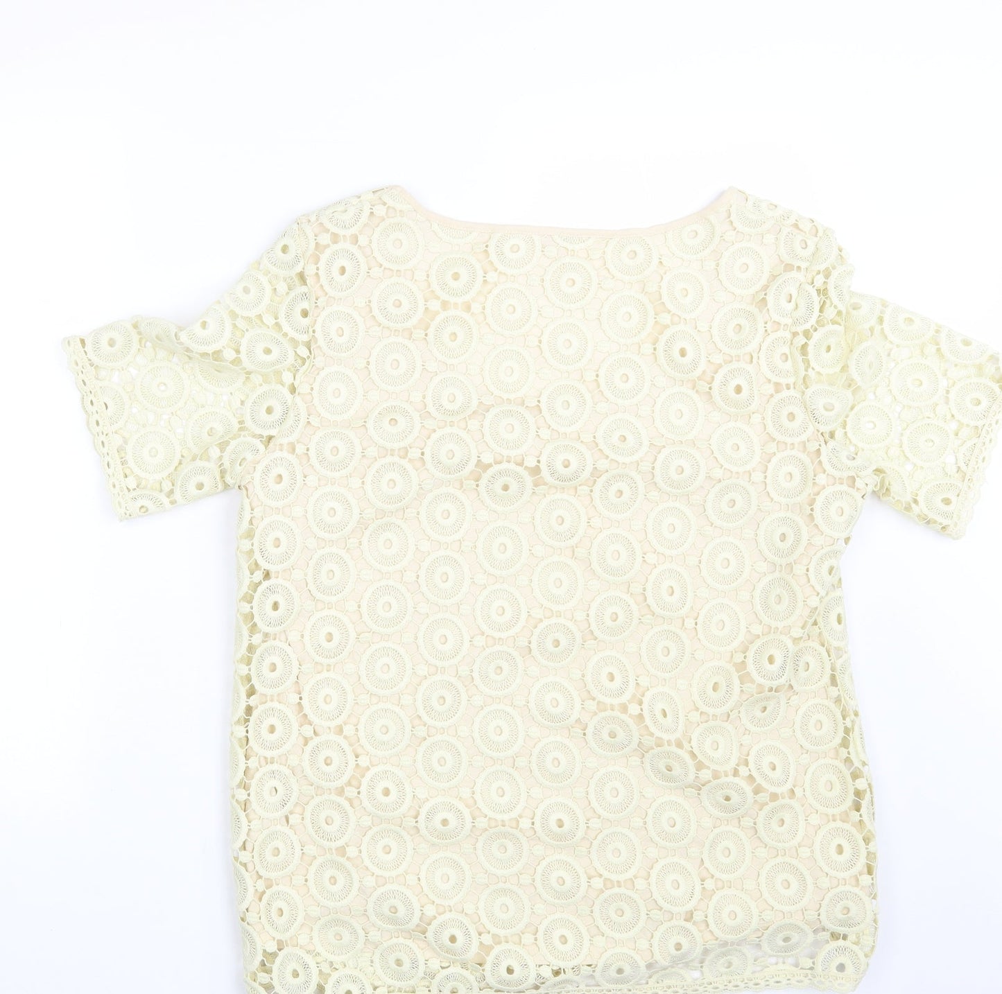 Womens UK Size One Size Preworn Yellow Basic T-Shirt