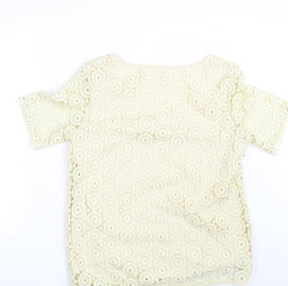 Womens UK Size One Size Preworn Yellow Basic T-Shirt