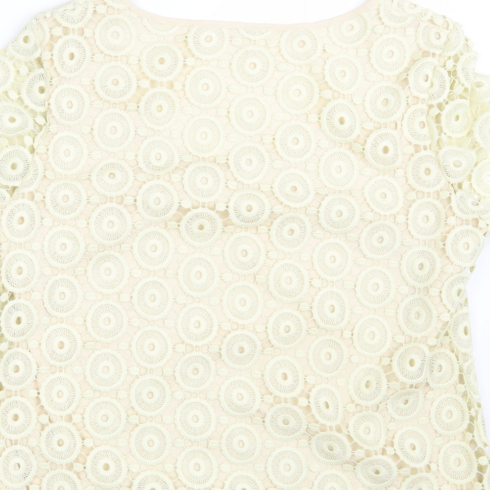 Womens UK Size One Size Preworn Yellow Basic T-Shirt