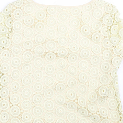 Womens UK Size One Size Preworn Yellow Basic T-Shirt