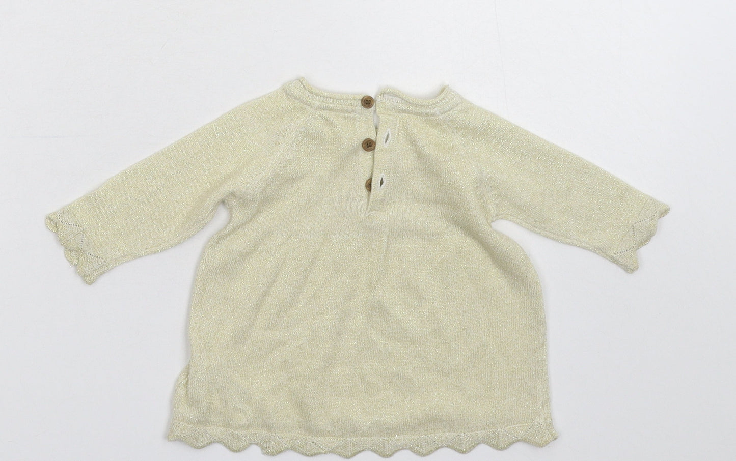 Merc Girls Gold  Knit Pullover Jumper Size 0-3 Months