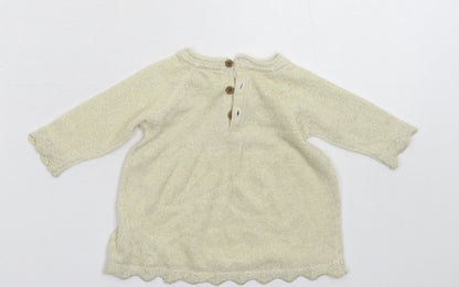 Merc Girls Gold  Knit Pullover Jumper Size 0-3 Months