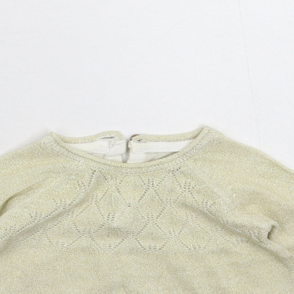 Merc Girls Gold  Knit Pullover Jumper Size 0-3 Months