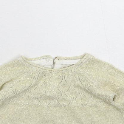 Merc Girls Gold  Knit Pullover Jumper Size 0-3 Months