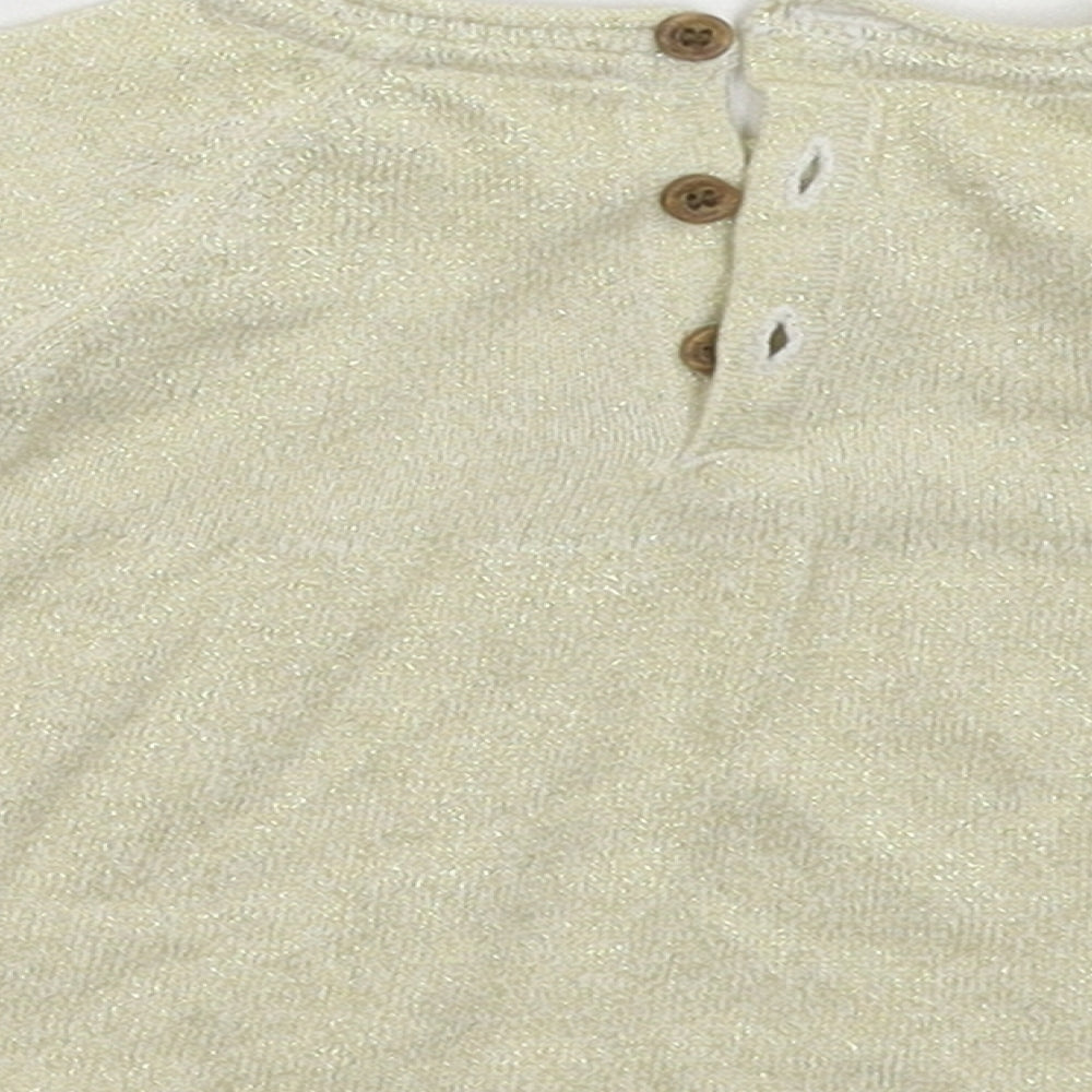 Merc Girls Gold  Knit Pullover Jumper Size 0-3 Months