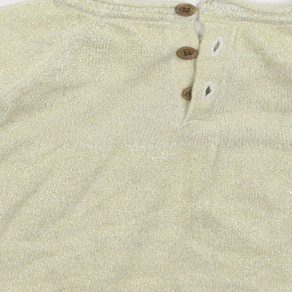 Merc Girls Gold  Knit Pullover Jumper Size 0-3 Months