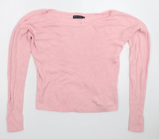 Womens UK Size M PRETTYLITTLETHING Pink Pullover Jumper