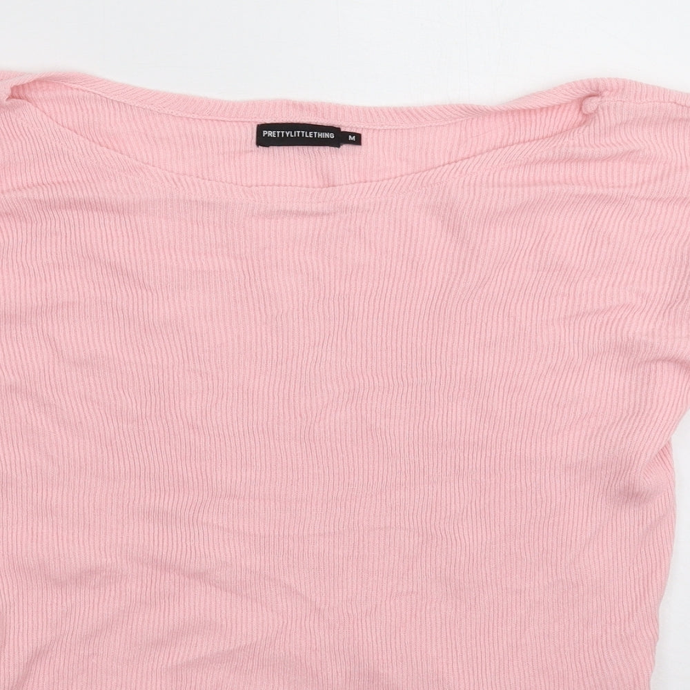 Womens UK Size M PRETTYLITTLETHING Pink Pullover Jumper