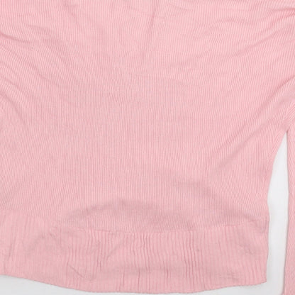 Womens UK Size M PRETTYLITTLETHING Pink Pullover Jumper