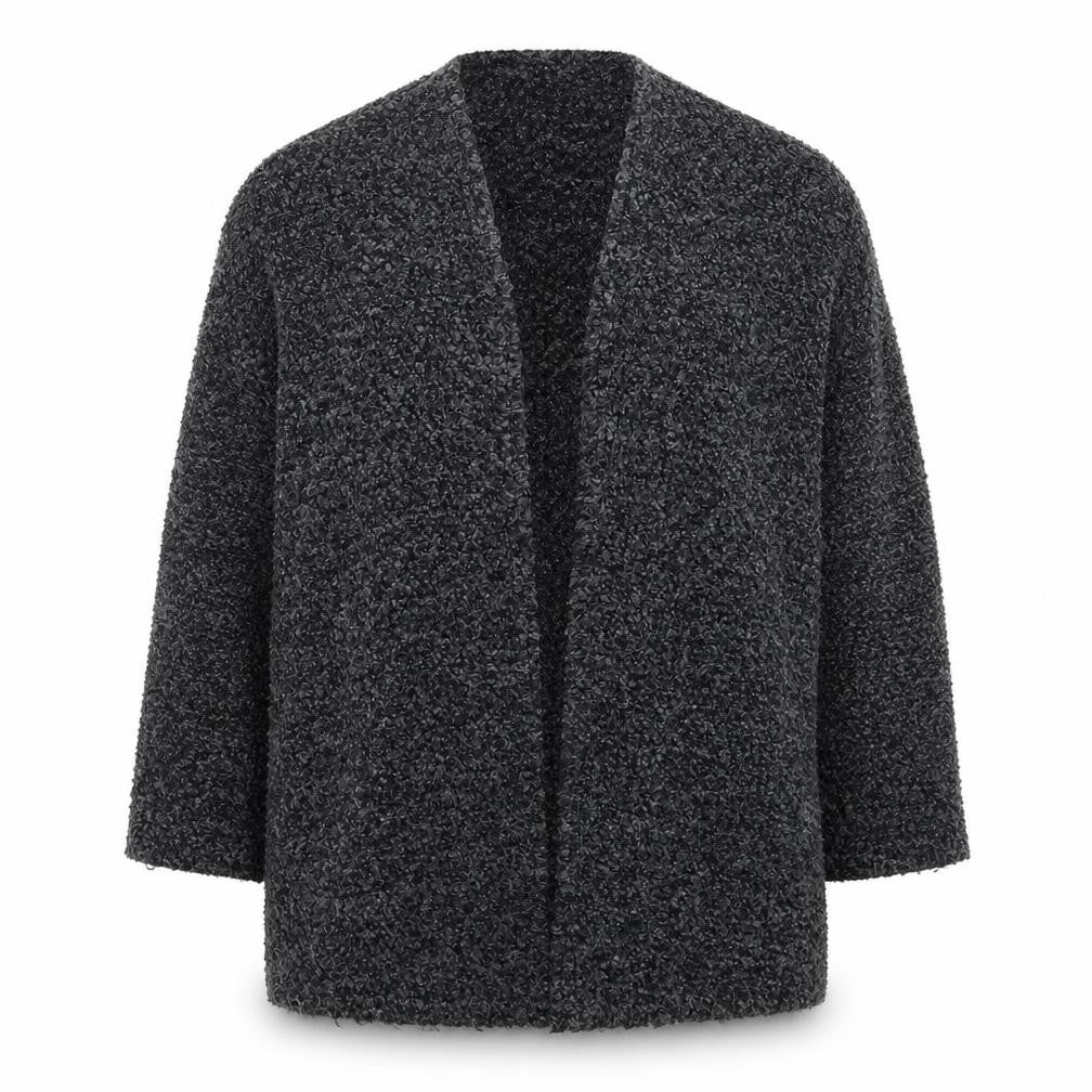 Front view of Divided women’s grey knit cardigan jumper, size M