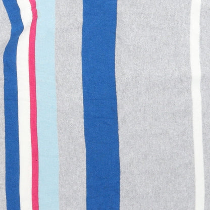 TU Womens Grey Striped Knit Pullover Jumper Size 16