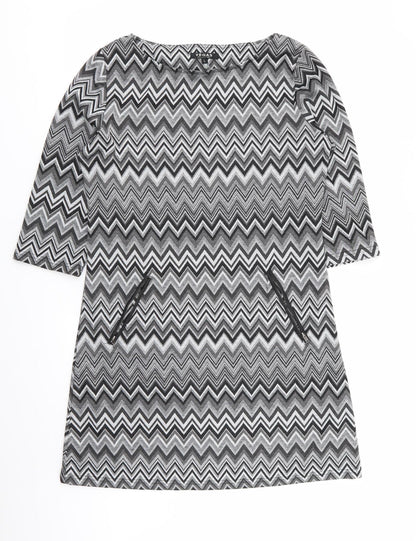 vegas Womens Multicoloured Geometric  Fit & Flare  Size L