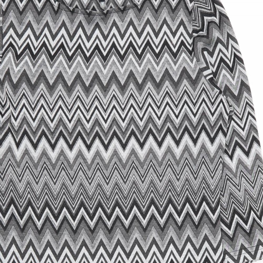 vegas Womens Multicoloured Geometric  Fit & Flare  Size L
